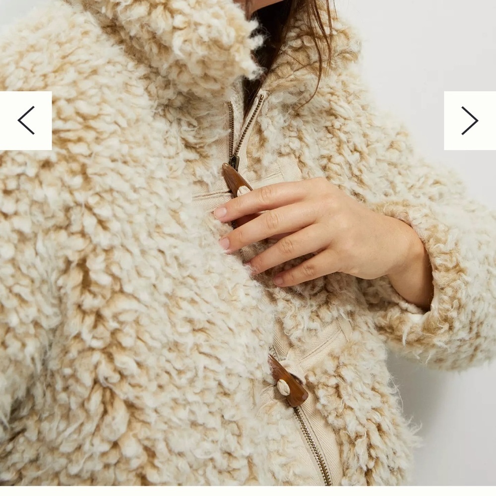 BNNW anthropolgie brenna faux fur coat - Picture 4 of 10